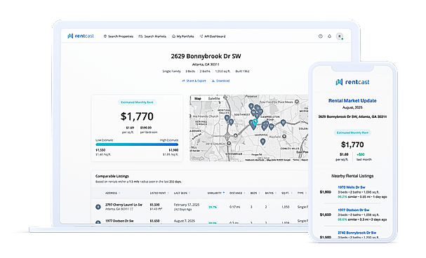 RentCast online platform and tools