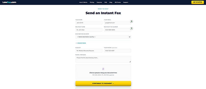 Send an Instant Fax