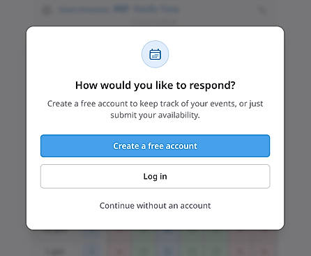 Guests can respond without creating an account