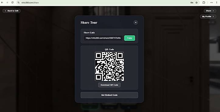 Share, QR Code & Embed
