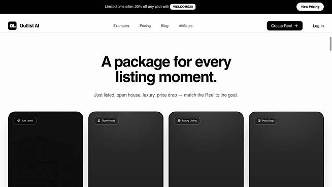 Examples of Reels and listing content
