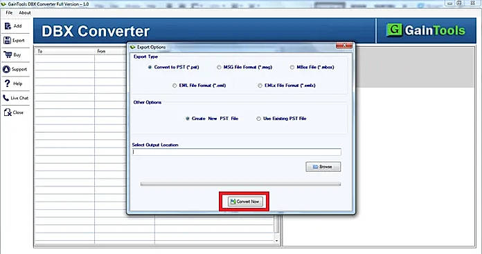 set destination and convert