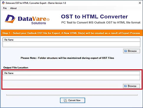 select output location