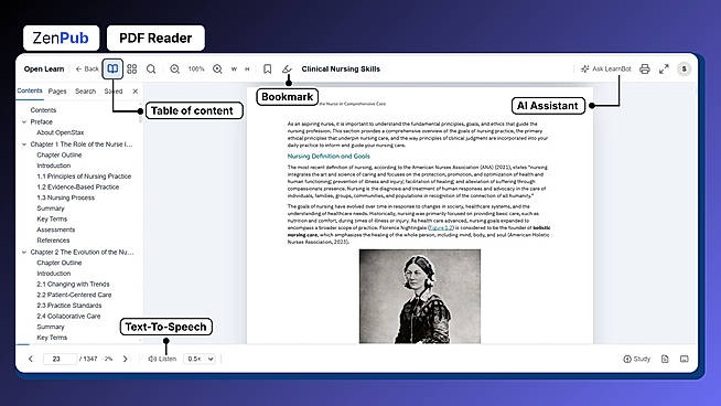 ZenPub - Reader With Built-In AI Assistant