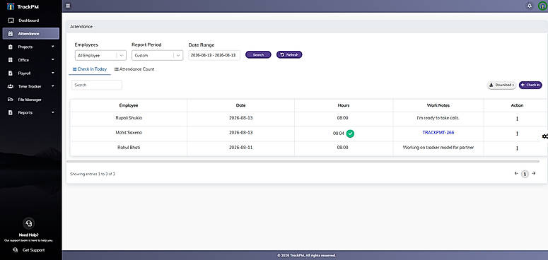 Attendence MAnagement Software