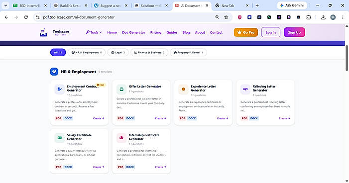 AI Document Generator & Professional Templates