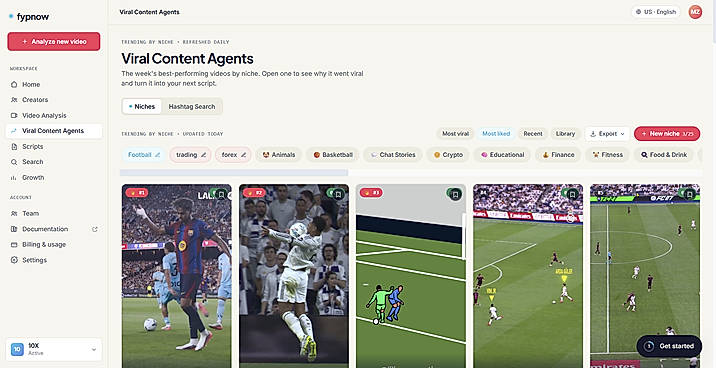 Viral Content Agent - track any niche for Viral videos