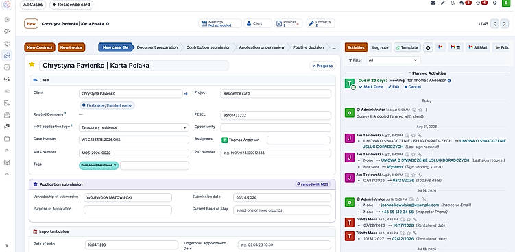 Immigration Case Management