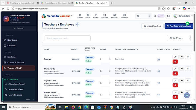 Teacher Management