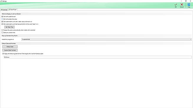 Date Picker Options