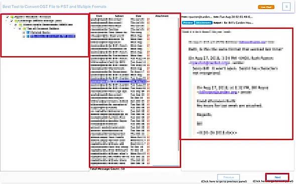 Drag the hierarchy and preview the complete data inside the file