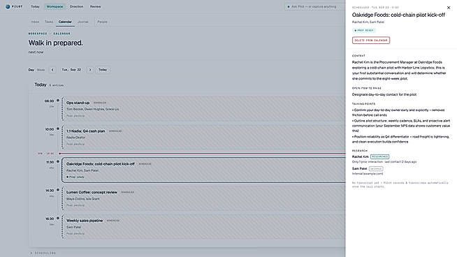 Meeting briefing