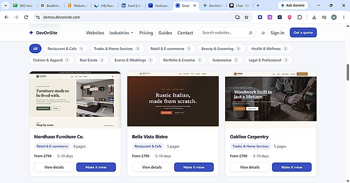 Professionally Designed Website Template Library