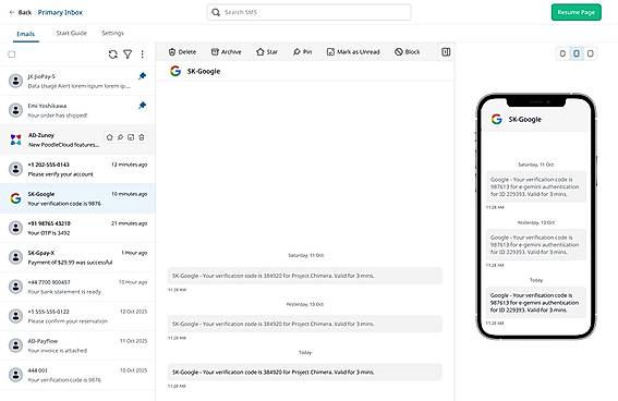SMS Sandbox