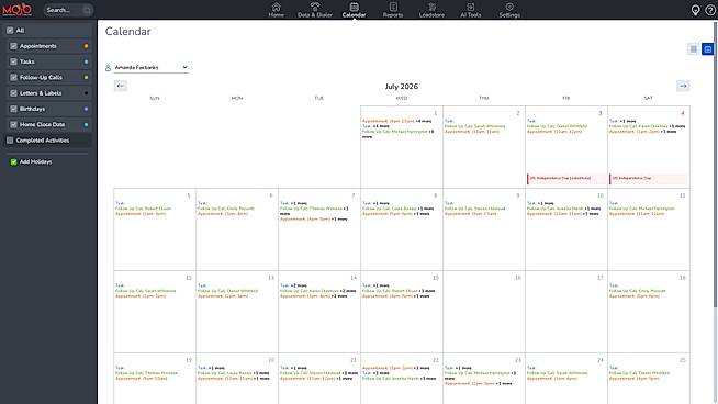 Follow Up Calendar