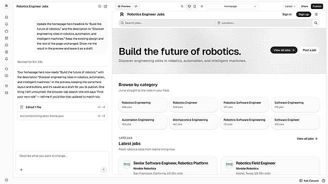 AI website builder