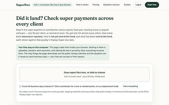 Did it land? free super payment checker