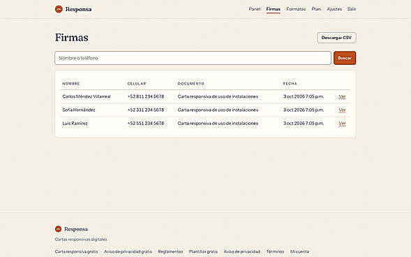 Every signature, organized and searchable