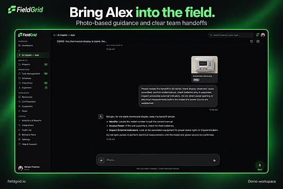 Alex AI Copilot with field-photo guidance