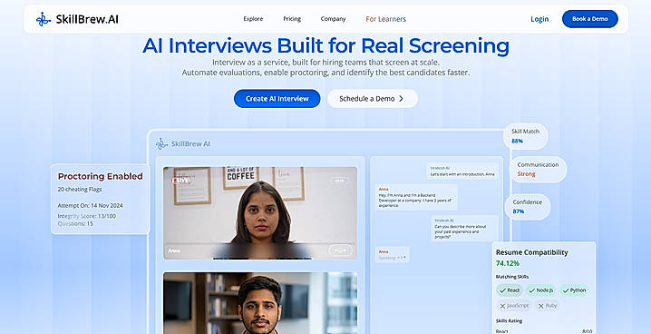 Conduct asynchronous technical interviews with a 3D AI avatar that understands the candidate’s resume and job description.