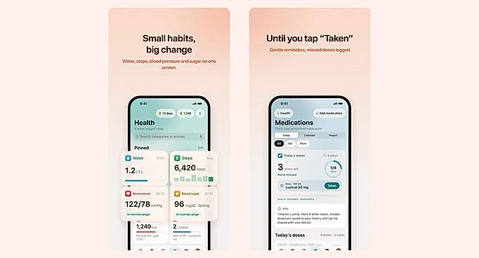 Health tracking and medication reminders
