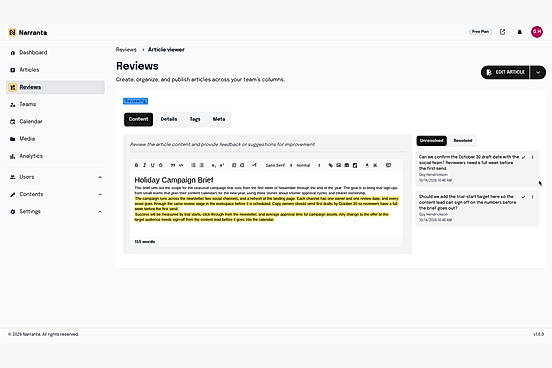 Article review and comments
