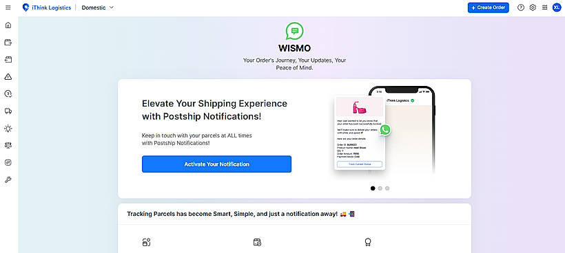 Wismo Dashboard iThink Logistics