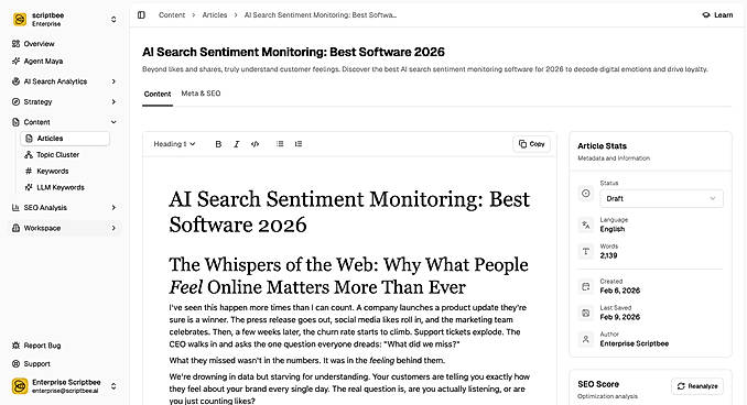 Content Writing and Optimisation