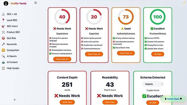 SEO Intent Audit Report