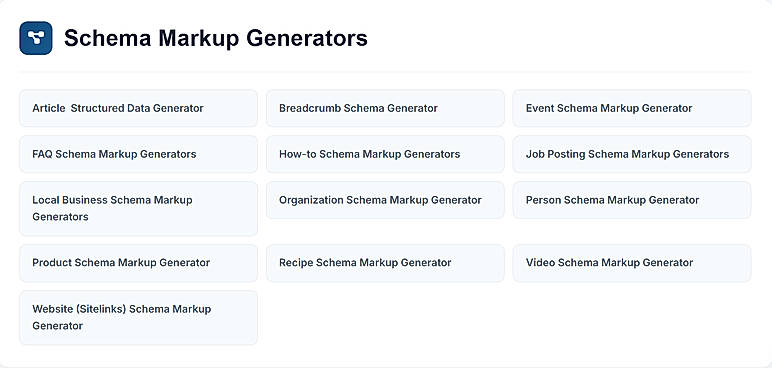 Schema Markup Tools
