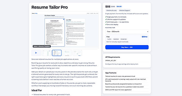 Saasby Resume Tuning Tool