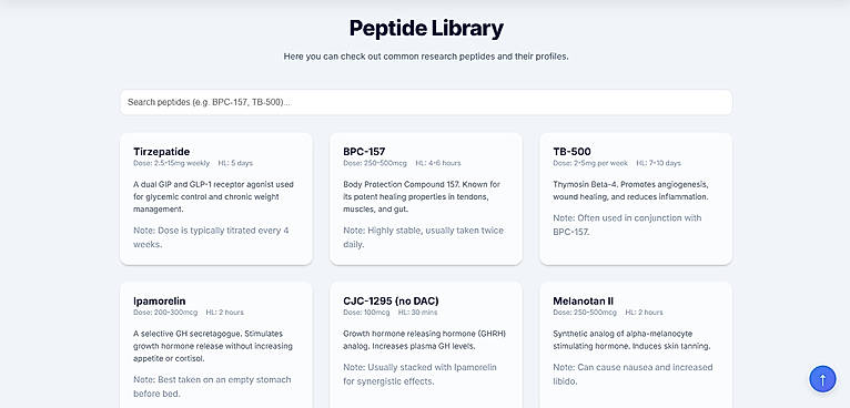 Wide Range of Peptides Supported – BPC-157, TB-500 & More