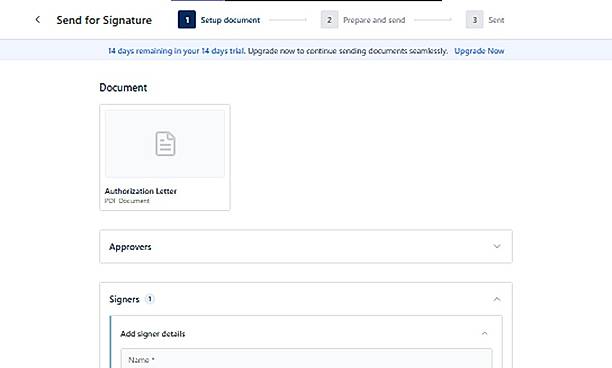 Docstrail Send for Signature: Add Signers & Prepare Documents for Approval