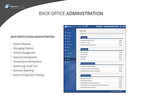 Back-office Administration