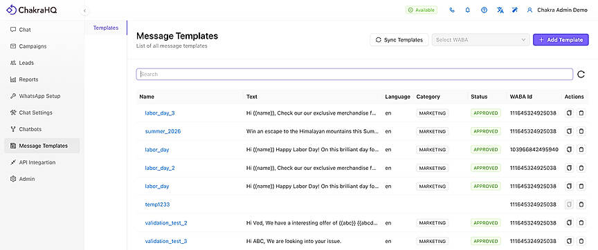Template Management