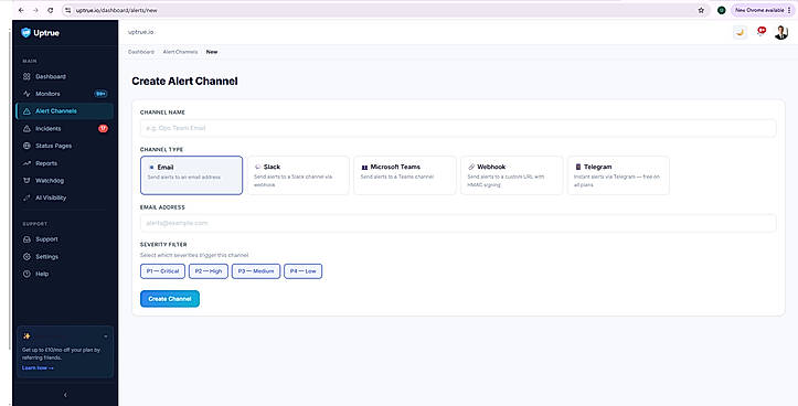 Multiple Channel Alerts