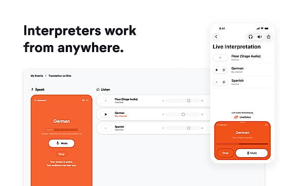 The LiveVoice interpreter interface.