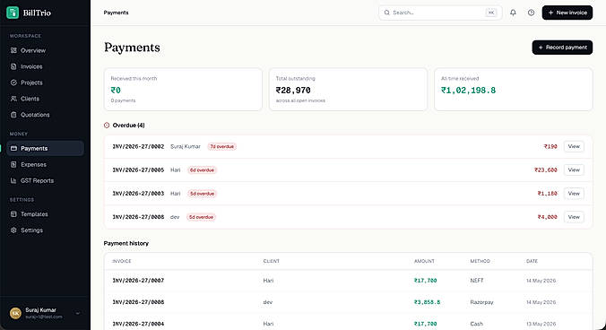 Payment Tracking