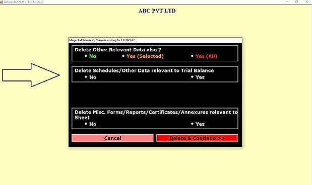 Merge Trial Balance