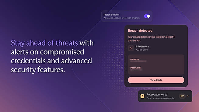 Stay ahead of threats with alerts on compromised credentials and advanced security features