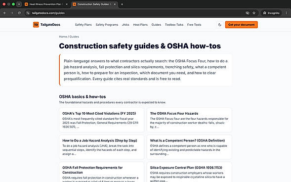 construction safety guide