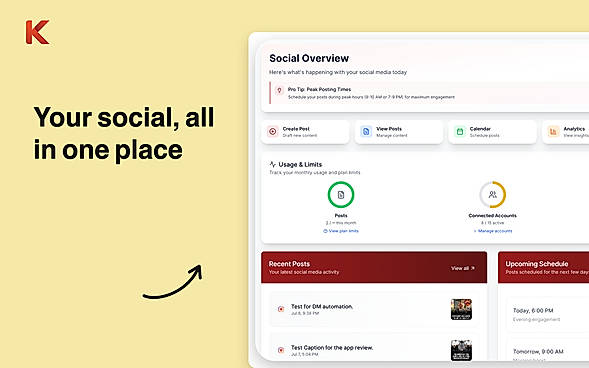 Your whole social operation, at a glance