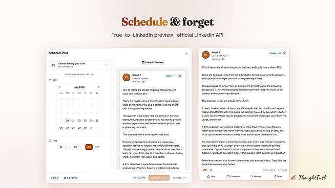 Schedule using official LinkedIn API