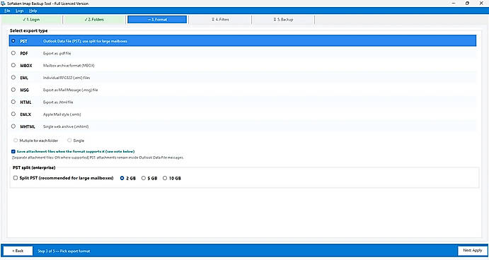Select File Format