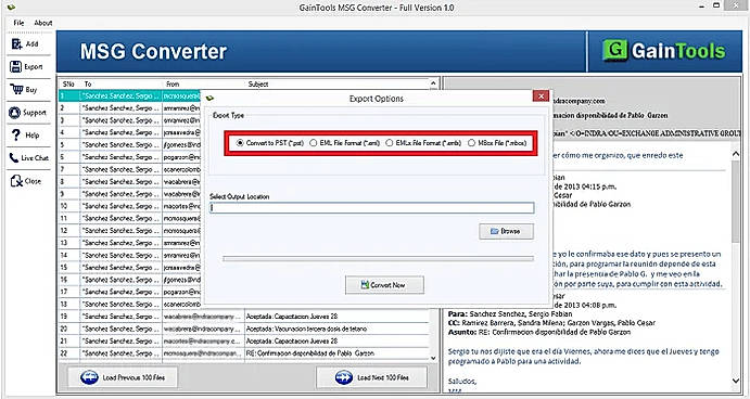 export option