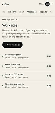 Geofenced worksites