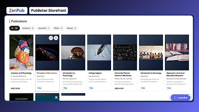 ZenPub - Publisher Storefront