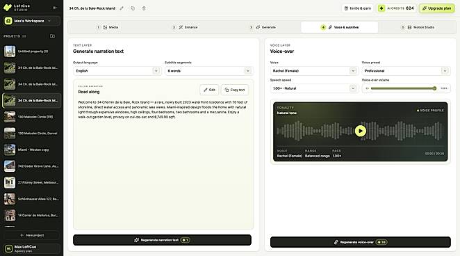 Create Voice-Over and Subtitles