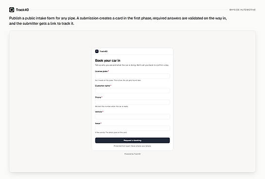 Public intake form