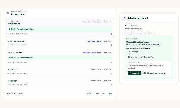 Requested Document Status Tracking